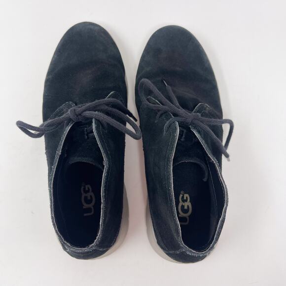 UGG Mens Size 7 Black Dustin Chukka Boots Suede Leather Lace Up Foam Footbed main image 7